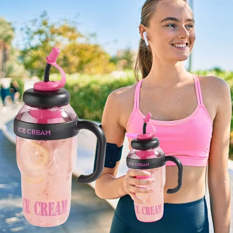Stylish Large Capacity Sports Water Bottle with Straw - Image 10