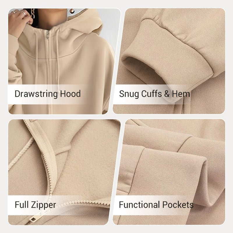 💥Limited Time Special Offer 50% off🔥Women's Autumn/Winter Zipper Hooded Sweater - Image 8