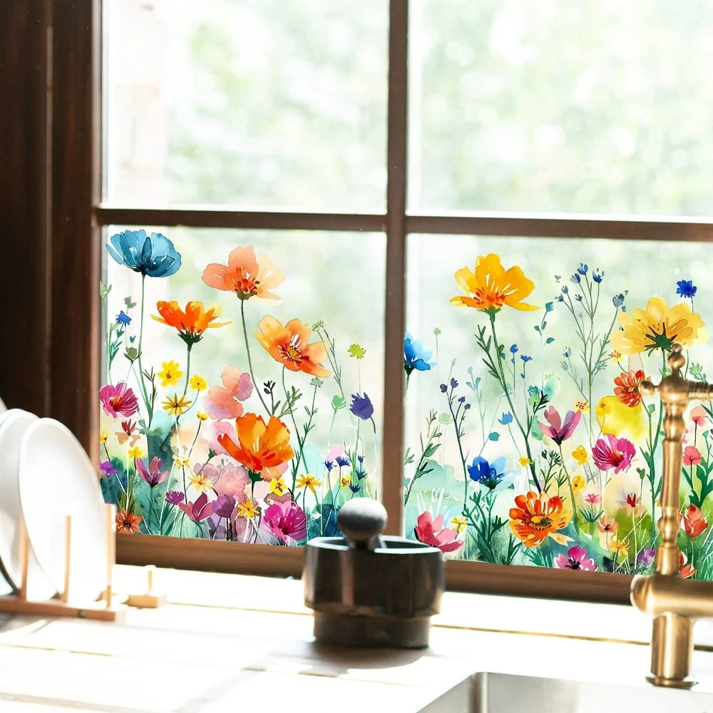 💐Time-limited Special💞Colorful Floral Bouquet Window Sticker🖼️(Cut to size freely) - Image 5
