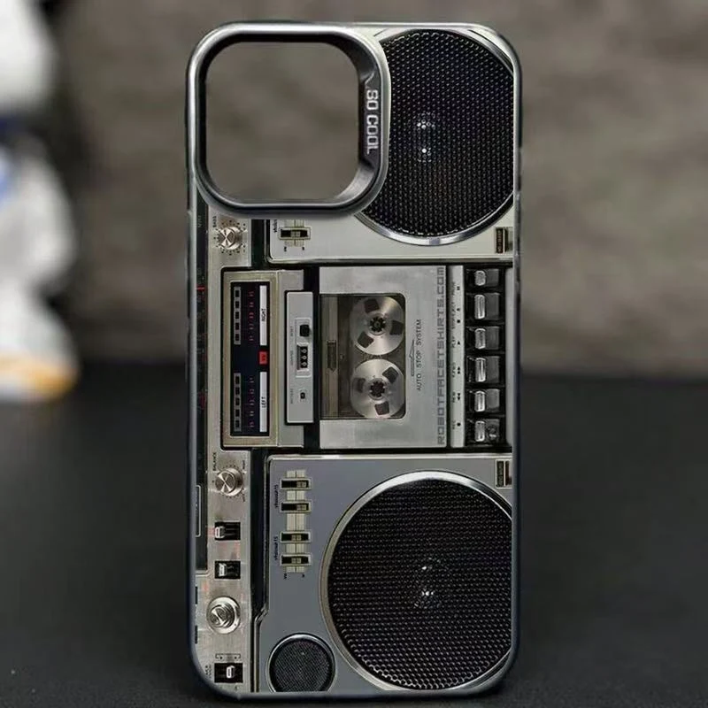 Retro Boombox Cassette Player Phone Case - Image 4