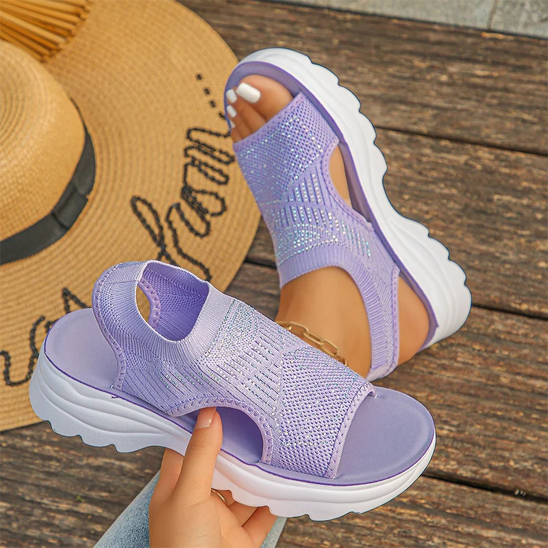 Women's Breathable Mesh Platform Sandals - Image 13
