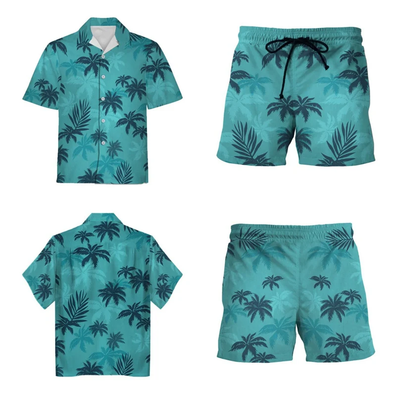 Men’s Tropical Print Shirt and Pants - Image 8