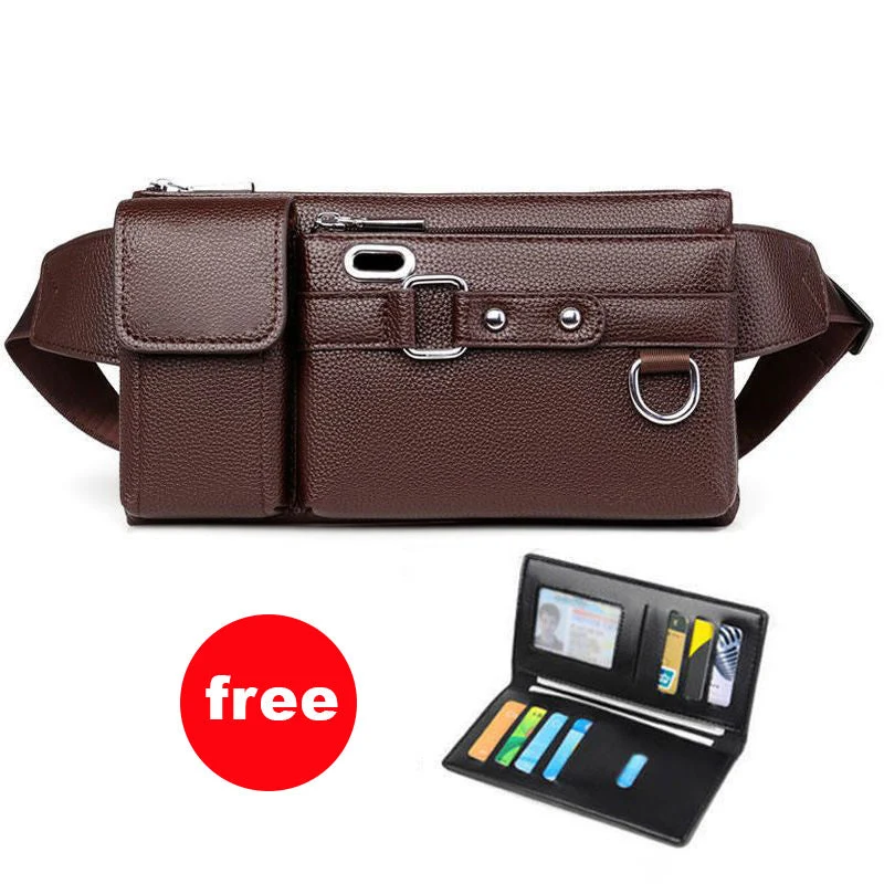 Men's Portable Business-Style Leather Waist Bag - Image 6