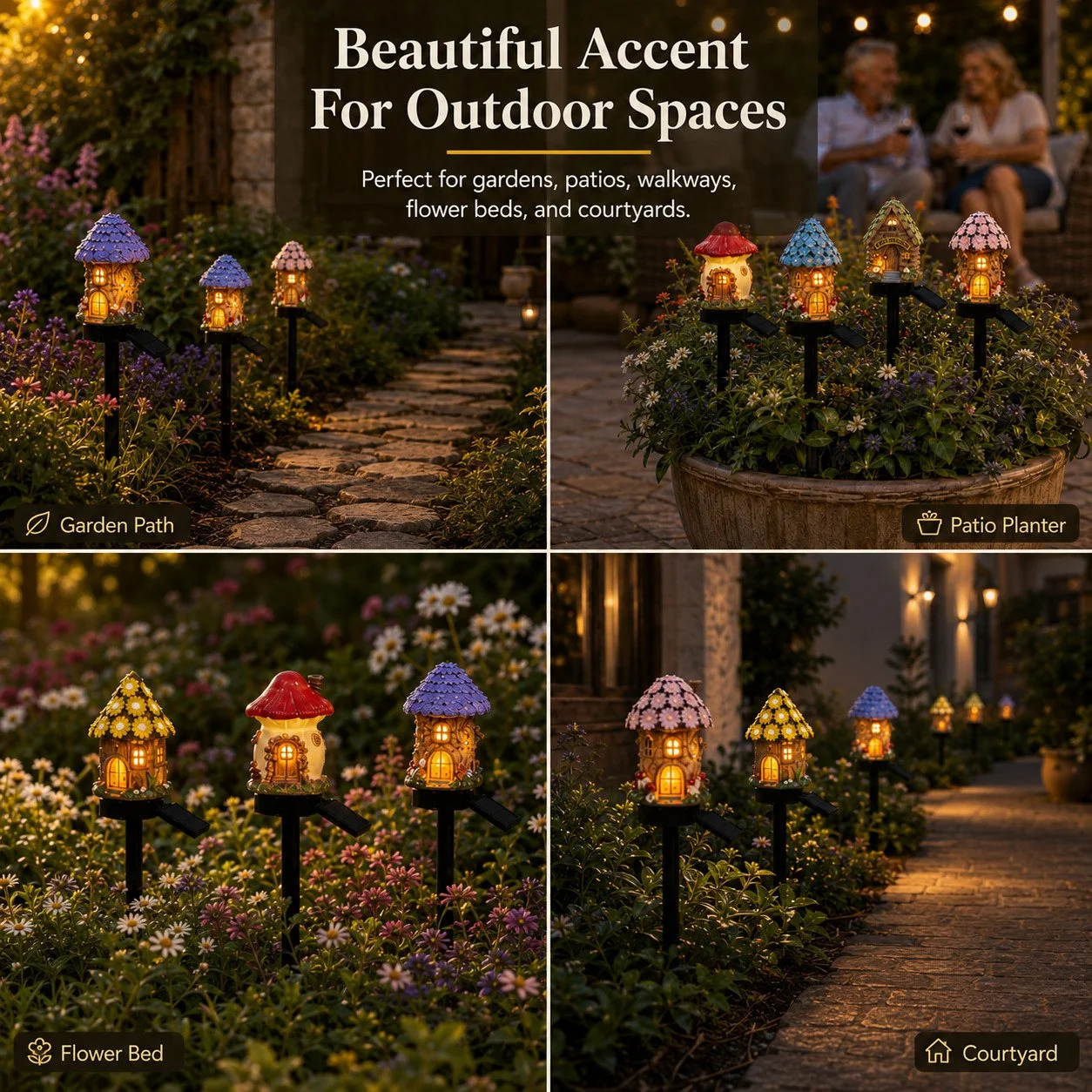 🎁2026 New Arrivals 50% OFF🌙🏡Solar Fairy-Tale Mushroom Cottage Garden Light - Image 7