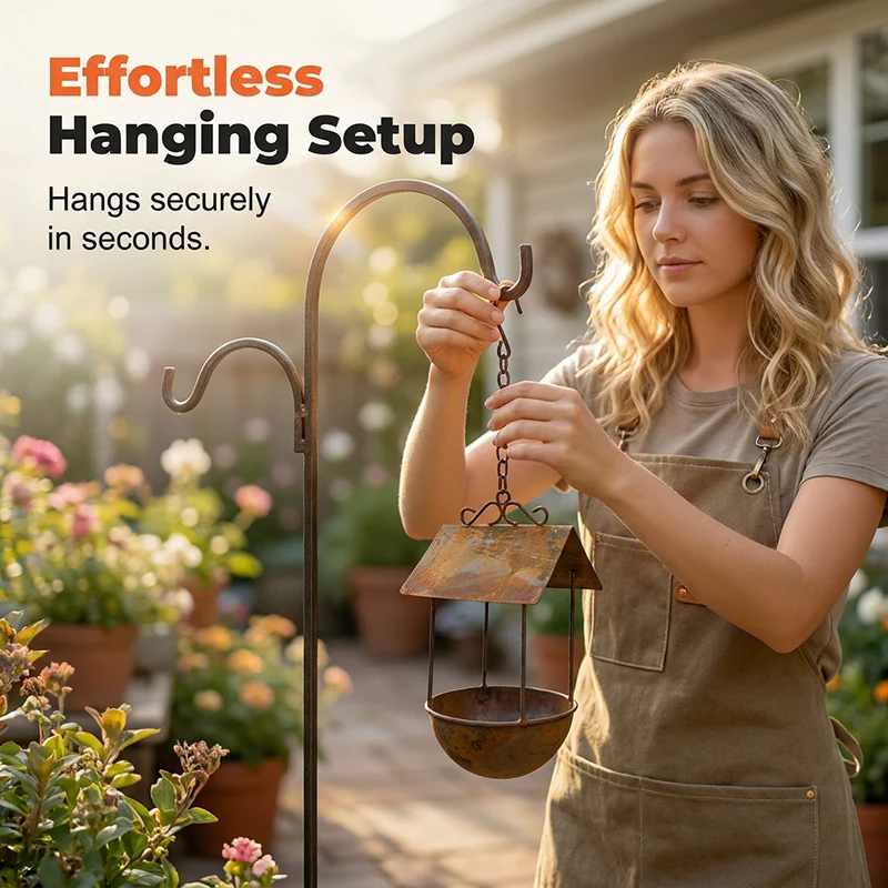 🏡 Bring Songbirds & Country Style to Your Garden. Feed or Birdbath, 16" Tall. Shop Now! - Image 4