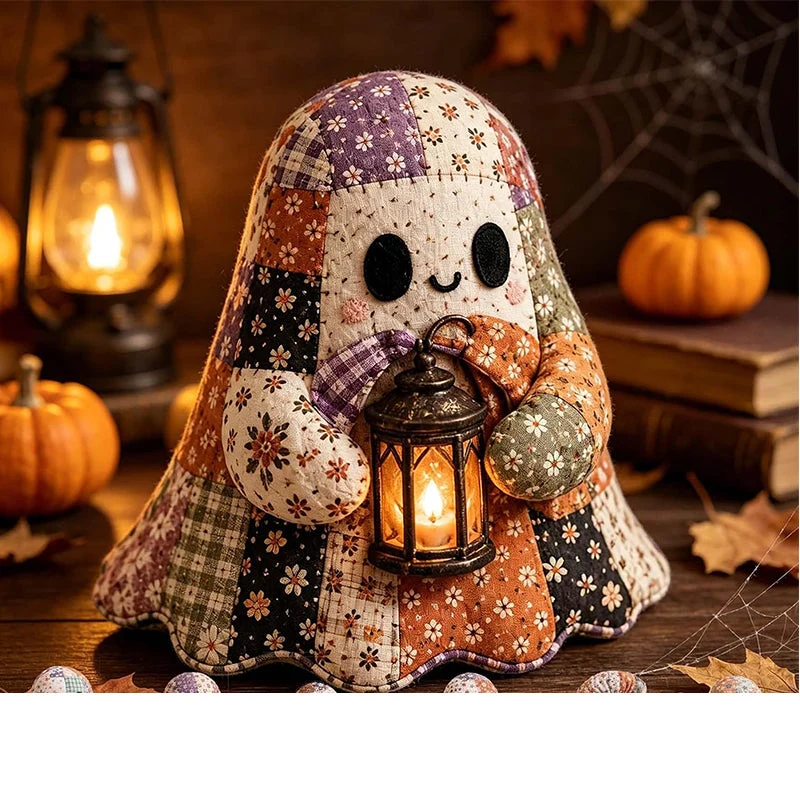 šLittle Ghost's Cozy Halloween DIY Patchwork Kit - Image 5
