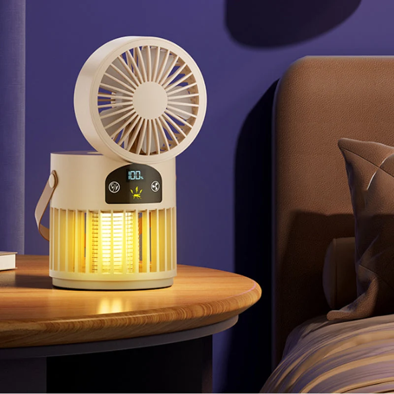 🌞Summer Sale 50% OFF🔥Portable Rechargeable Fan with UV Bug Zapper Light - Image 7