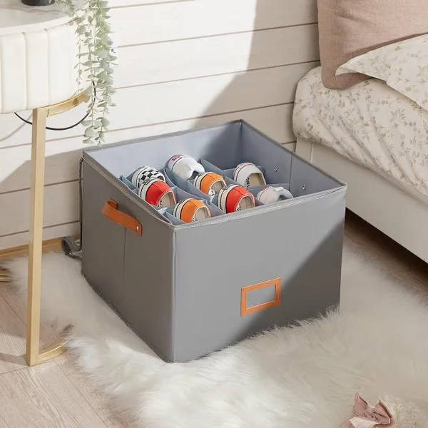 📢📢50% OFF !!!⏰ Fabric Shoe Organizer Storage Box👟– Foldable Design, Large Capacity, Dustproof & Breathable, Space-Saving for Closet & Bedroom 🧺 - Image 4