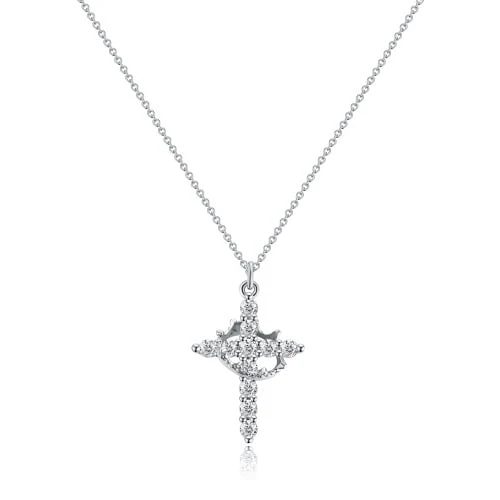 👑✝️Simple Crown & Cross Pendant Choker Necklace - Image 8