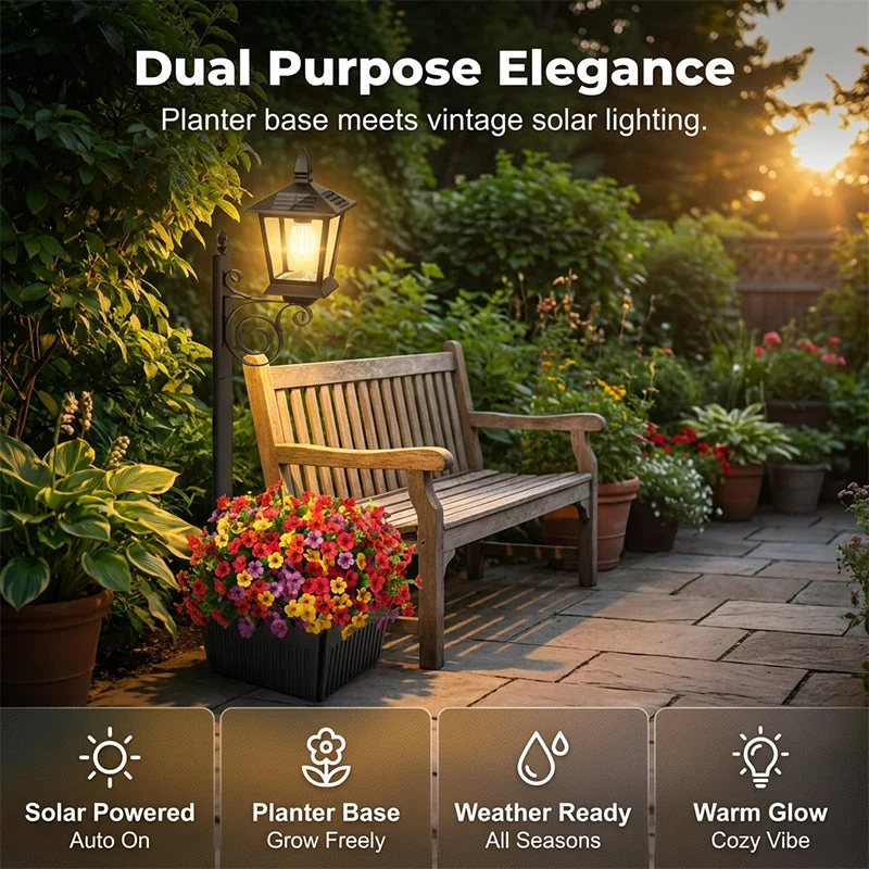 💐New arrival 40% OFF!🌿Wrought Iron Solar Light – Retro Style & All-Weather