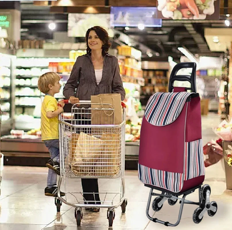 Large Capacity Portable Folding Stair Climbable Cart - Image 7