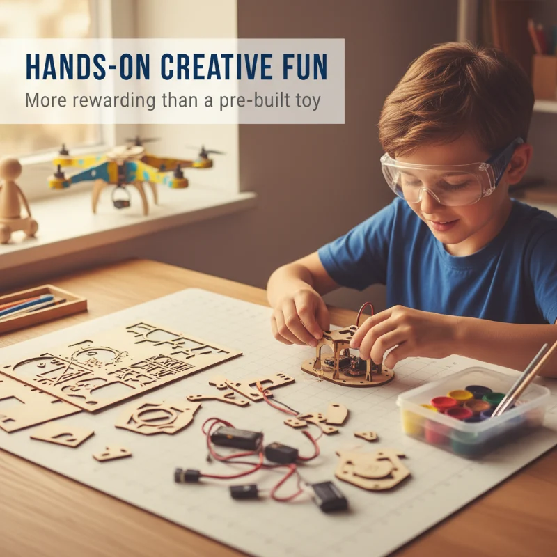 ๐๐ฅ HOT SALE 50%OFF ๐ฅ๐งฉ DIY Wooden Drone Building Kit ๐ - Image 4