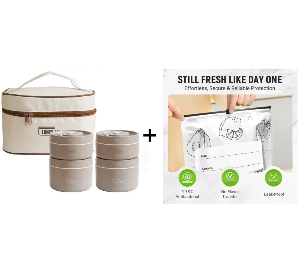 🎁Hot SALE 50% OFF🔥Microwaveable Stainless Steel Insulated Lunch Box Set - Image 28