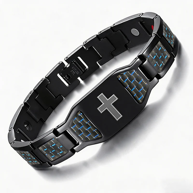 Men's Titanium Steel Magnetic Therapy Bracelet - Image 21