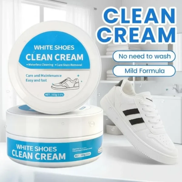⏳LIMITED TIME: 50% OFF! 🏆No-Wash Shoe & Leather Cleaner Cream - Stain Remover with Sponge🧼