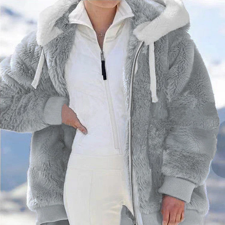 🎁Christmas Hot Sale 49% OFF🎄Hooded Fleece Jacket with Shearling Lining❄️