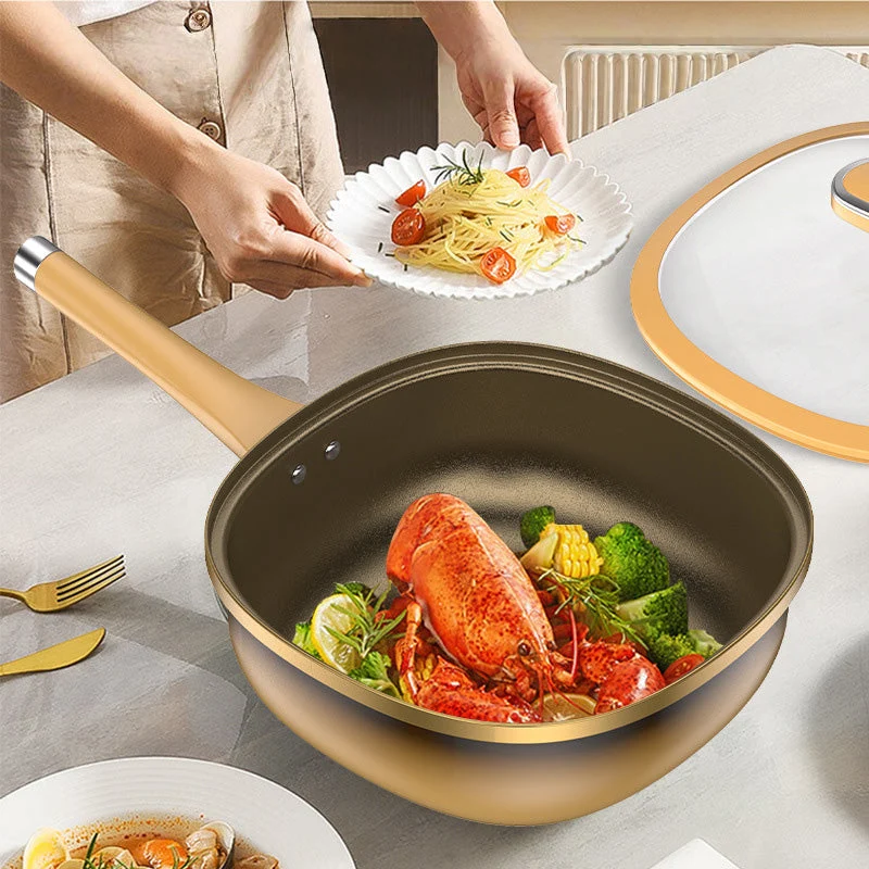 ⏳Time-limited Special⏰12in Titanium Alloy Non-Stick Pot with Lid - Image 8