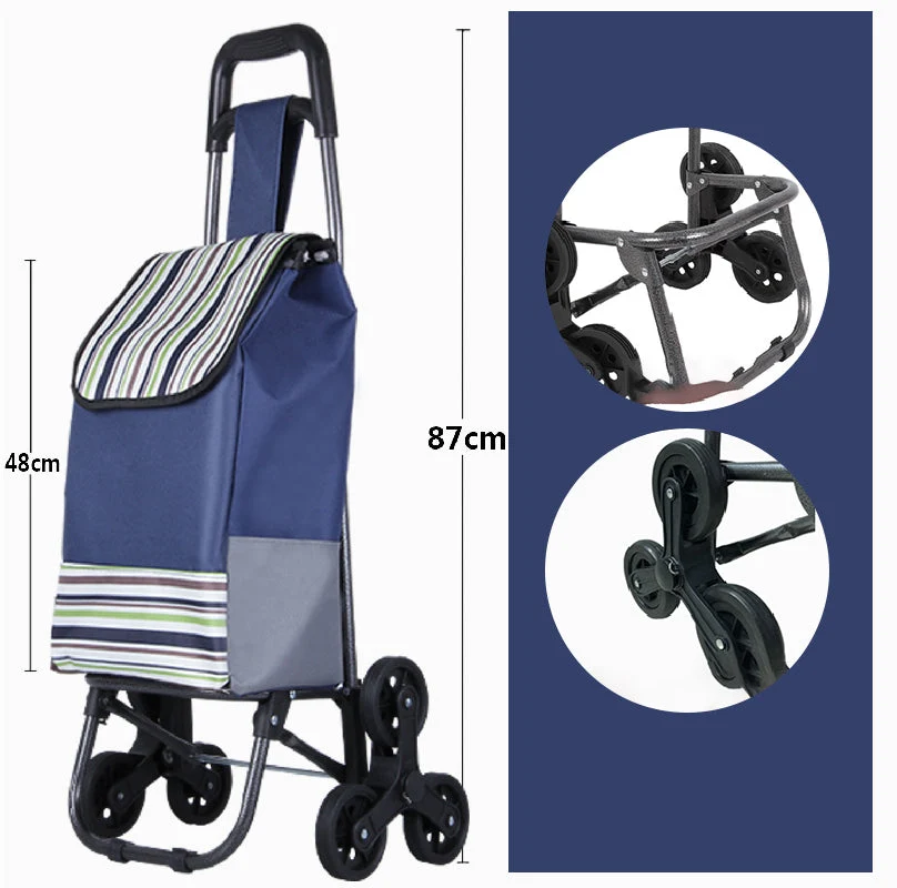 Large Capacity Portable Folding Stair Climbable Cart - Image 10