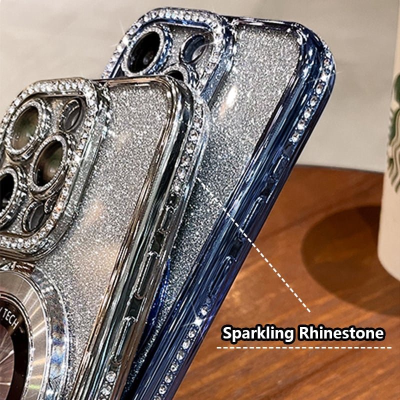 🎁2025 HOT SALE🎉💝Glitter Rhinestones Magnetic iPhone Case with Invisible Stand - Image 2