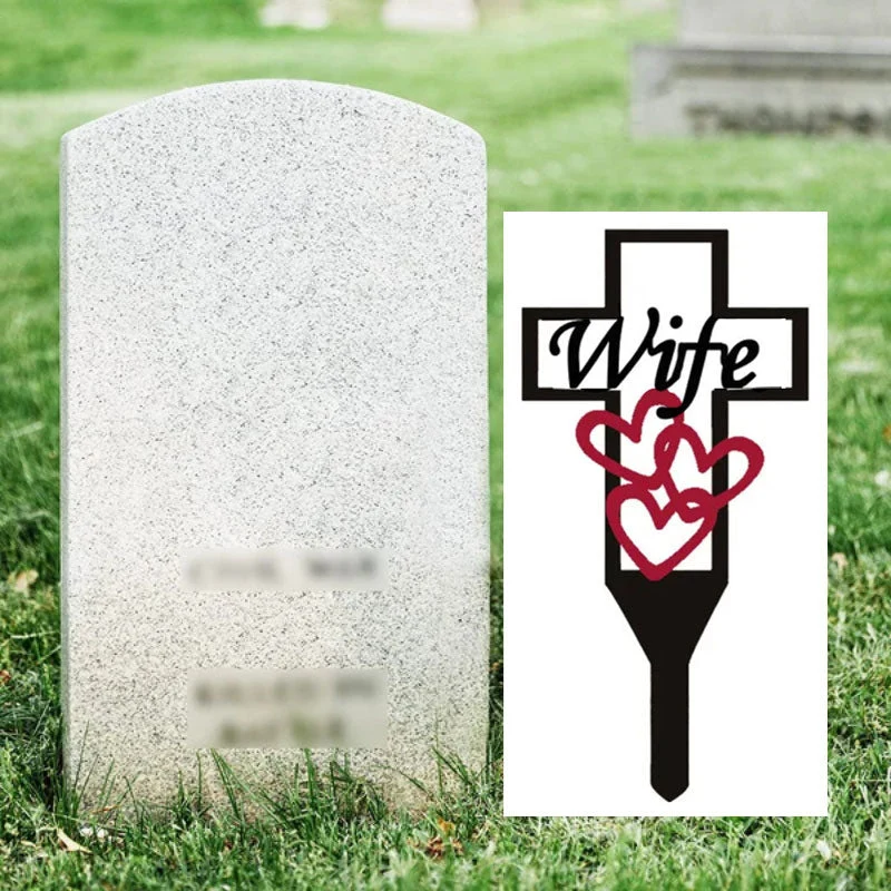 💖🎁Metal Cross Stake Insert Plaque for Cemetery Memorials - Image 11