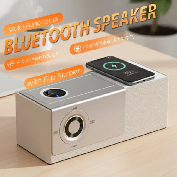 Multi-Functional Bluetooth Speaker with Flip Screen