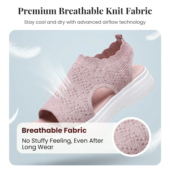 ⏳LAST DAY SALE ONLY £12.99!!💐 Women's Breathable Knit Platform Sandals – Air-permeable knit upper, cushioned sole & lightweight comfy summer footwear ✨ - Image 11