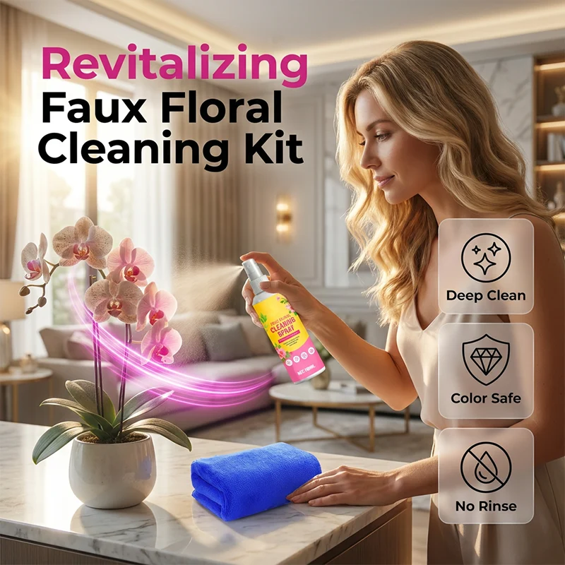 Artificial Flower Cleaning Spray with Towel - Image 4