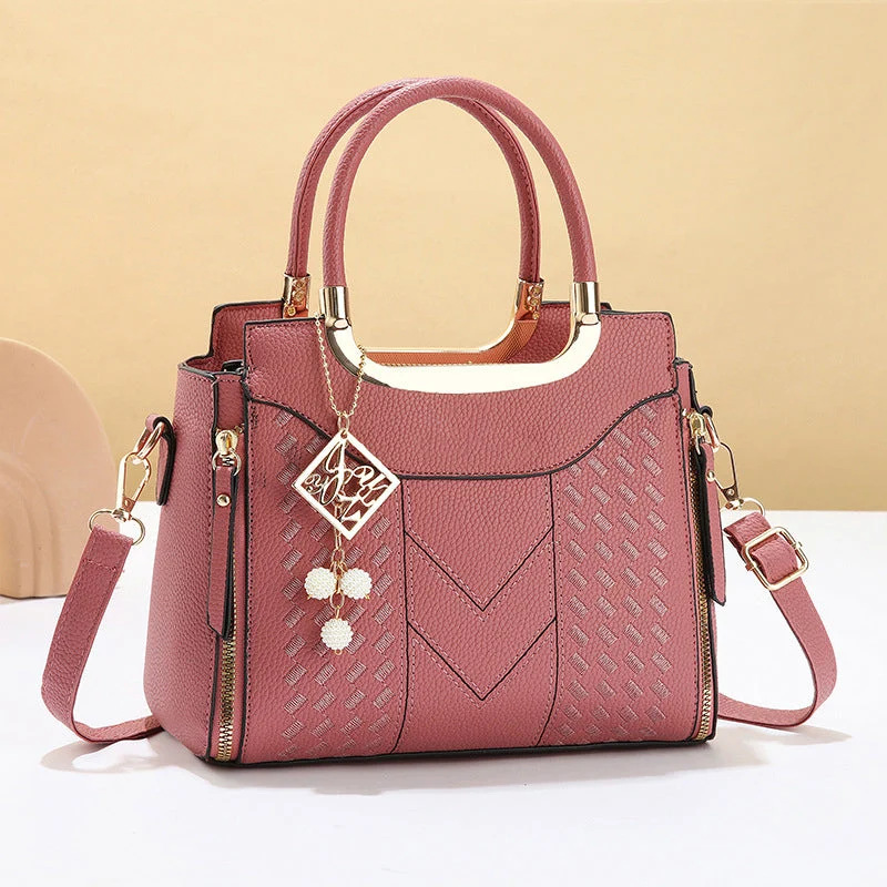 👜 LIMITED-TIME 50% OFF! ✨ Women's Top-Handle Satchel – V-Stitched, Gold Hardware, Multi-Compartment 🌸 - Image 15