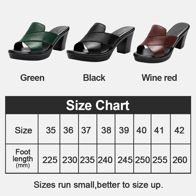 Women's Platform Slip on Chunky High Heel Sandals🌸 - Image 8