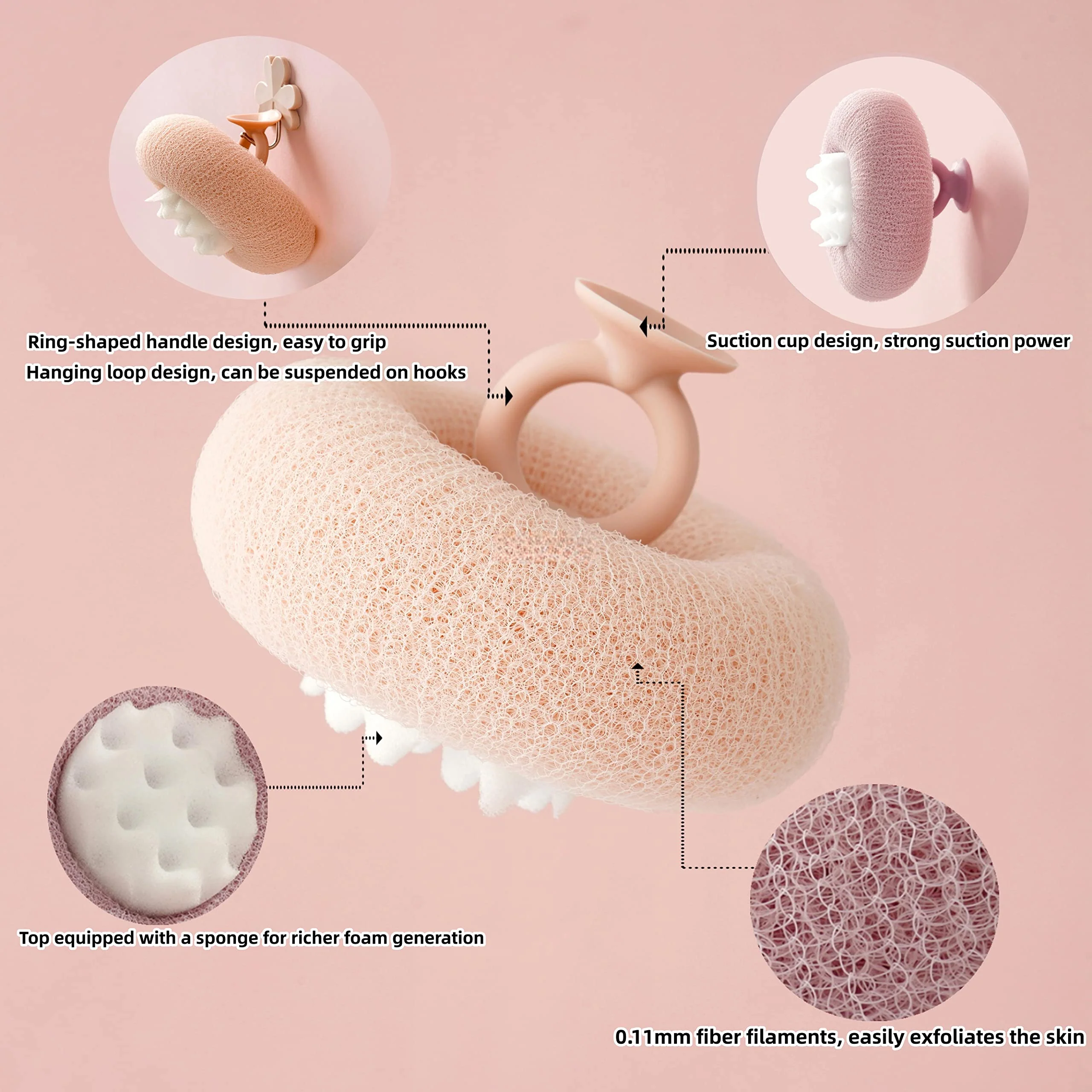 🌻🌻Super soft sunflower suction cup bath ball - Image 22