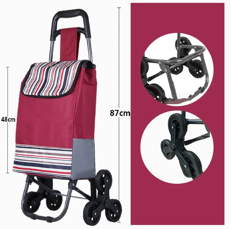 Large Capacity Portable Folding Stair Climbable Cart - Image 9