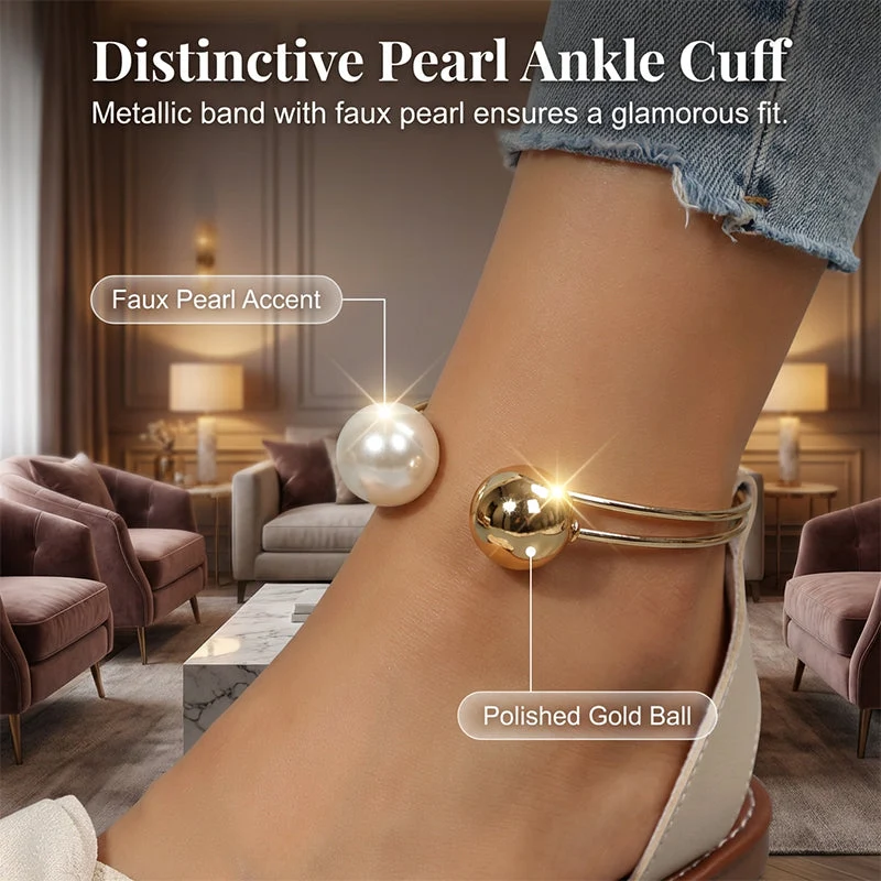 Stylish Pearl Ankle Strap Sandals - Image 3