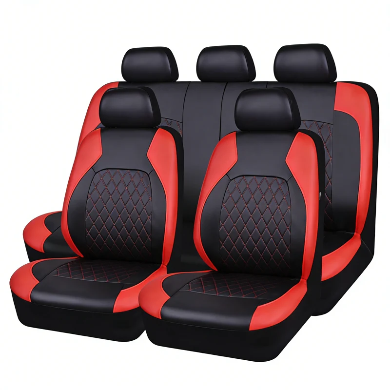 🎁🚗9-Piece Universal Fit Leather Car Seat Cover Set - Image 12