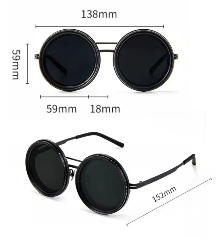 🔥Adjustable Tint Polarized Round Sunglasses - Image 5