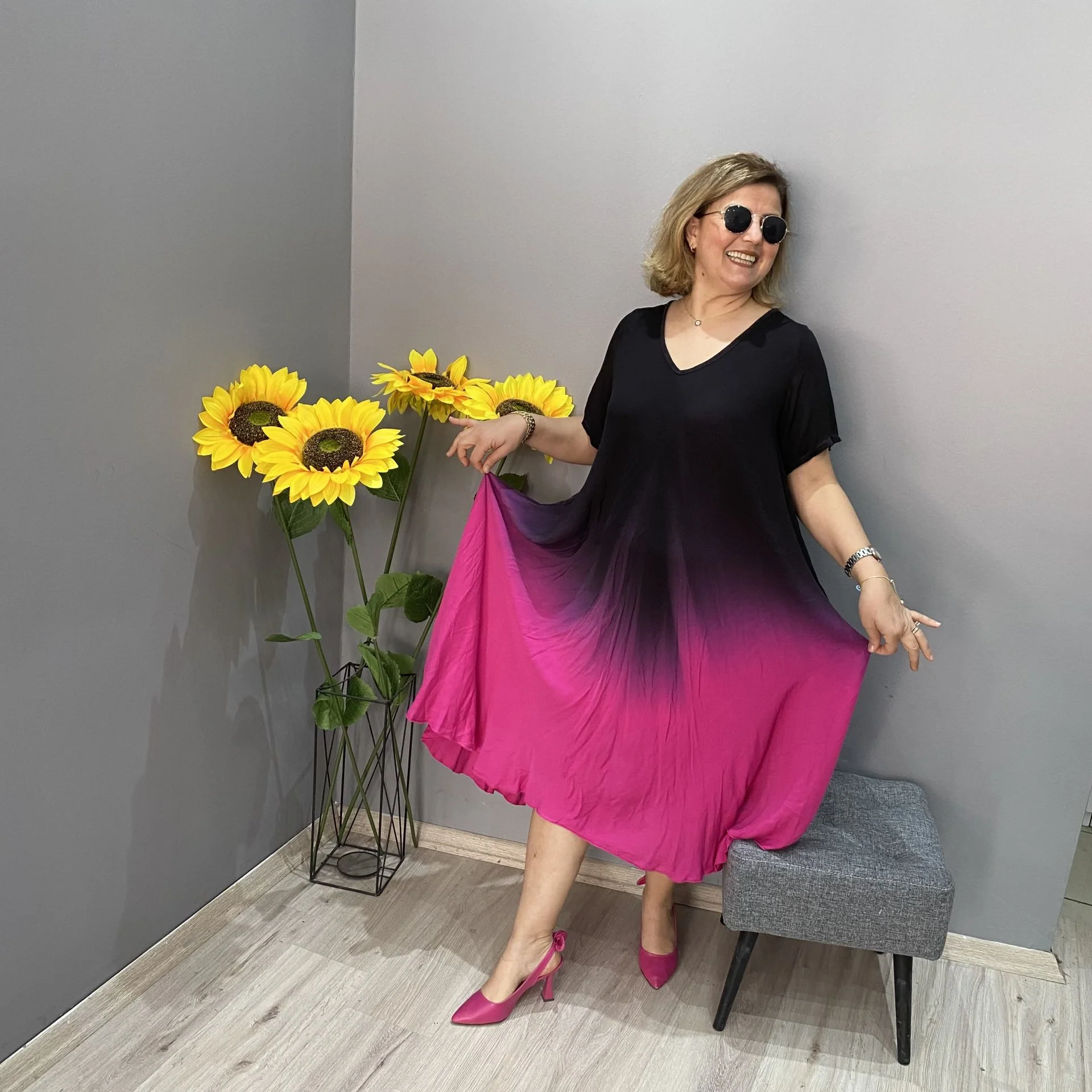 🔥🌷Last Day Promotion 49% OFF - 👗Italy Casual gradient tie-dye long dress - Image 2