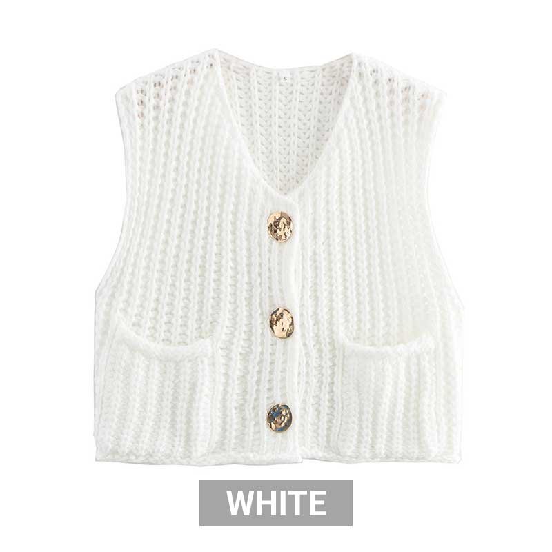 🍂49% OFF🔥Women’s Chunky Knit Button-Down Sweater Vest - Image 14