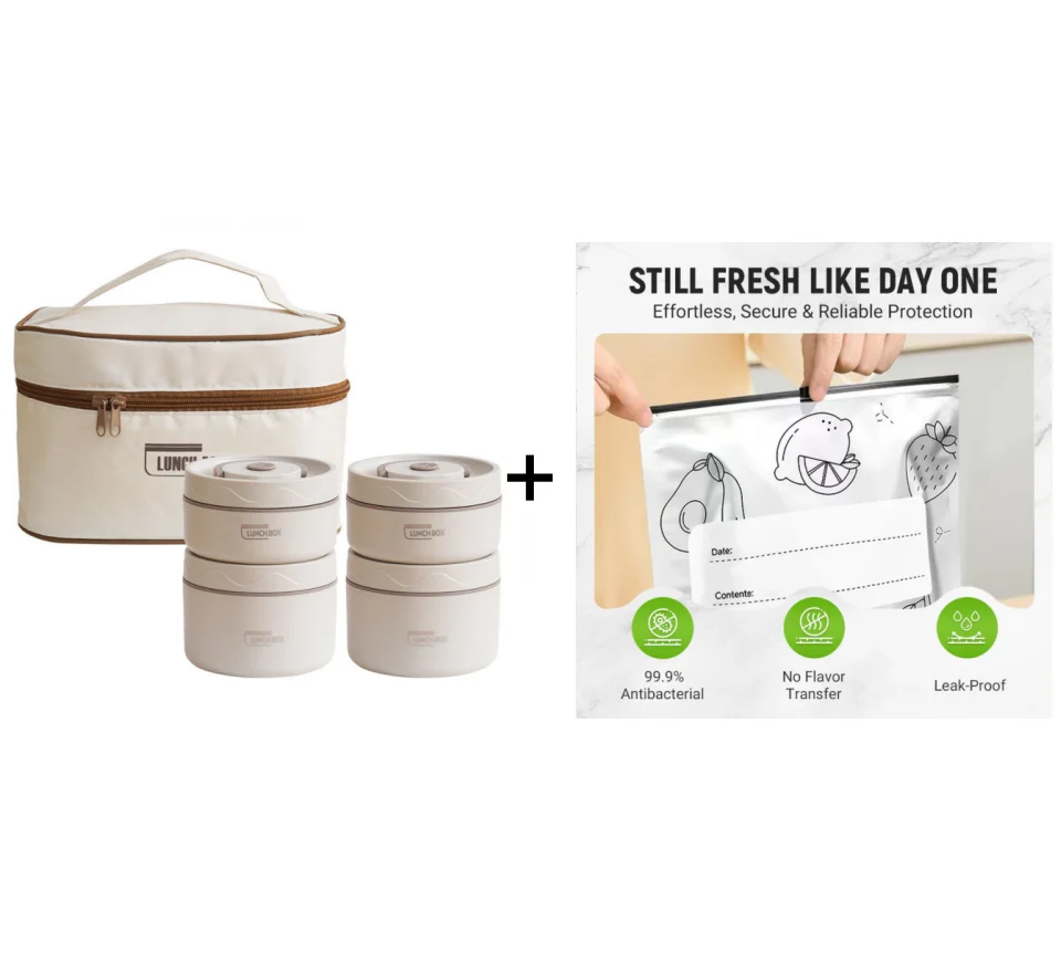 🎁Hot SALE 50% OFF🔥Microwaveable Stainless Steel Insulated Lunch Box Set - Image 30