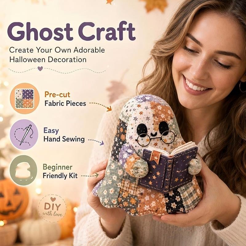 šLittle Ghost's Cozy Halloween DIY Patchwork Kit