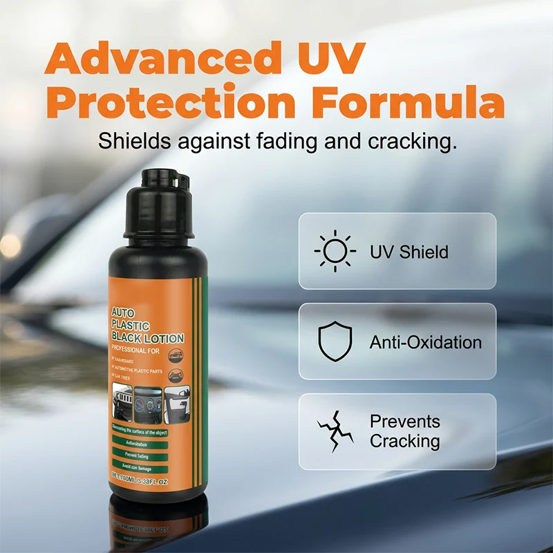 Multi-Purpose Black Plastic Polish for Cars - Image 2