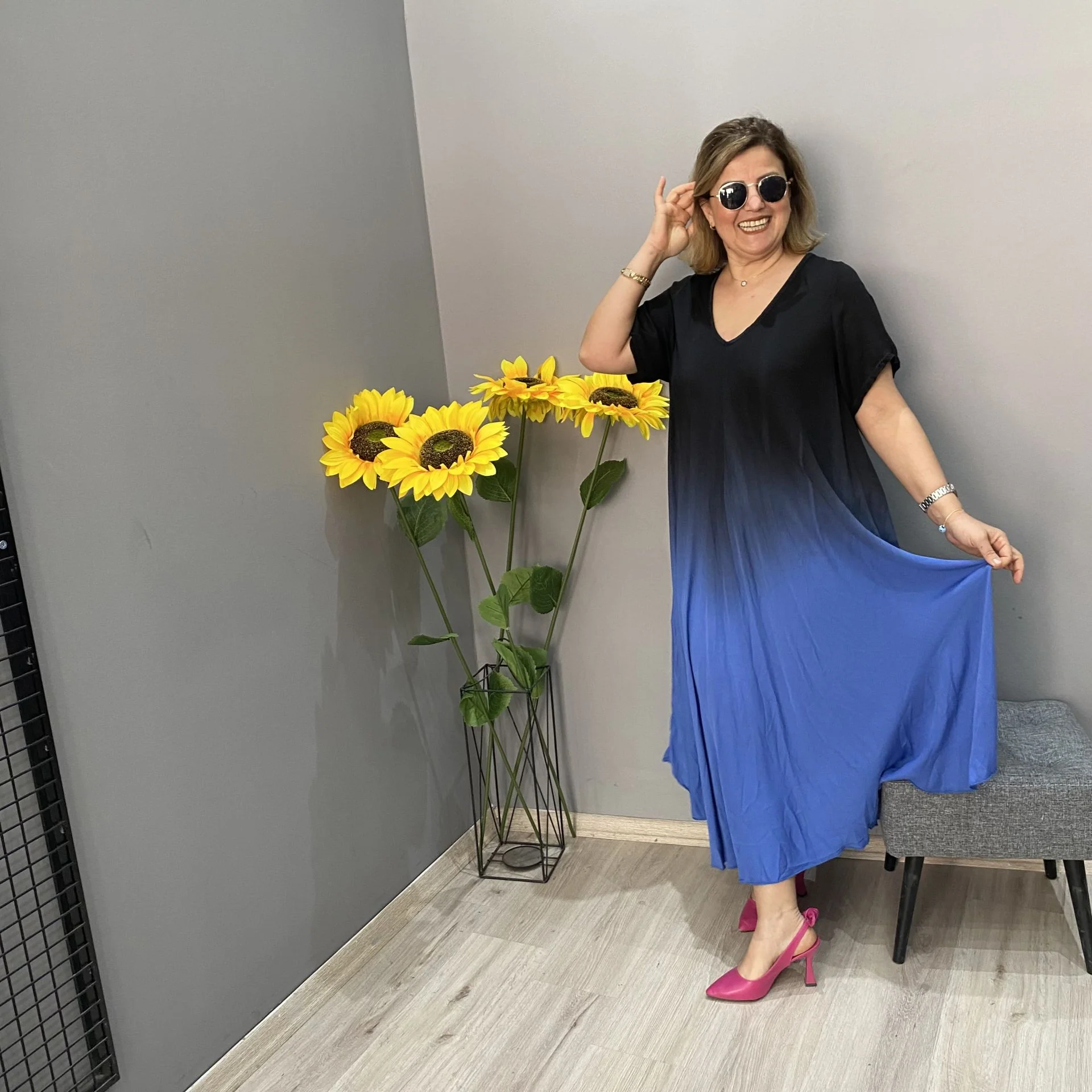 🔥🌷Last Day Promotion 49% OFF - 👗Italy Casual gradient tie-dye long dress - Image 4