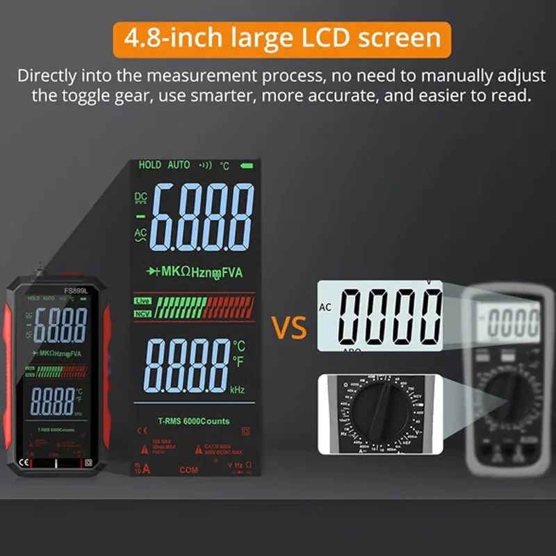 🔧 50% OFF NOW! ⚡ USB Rechargeable Digital Multimeter – Auto-Ranging, LCD Backlight & Portable Design 📏 - Image 14