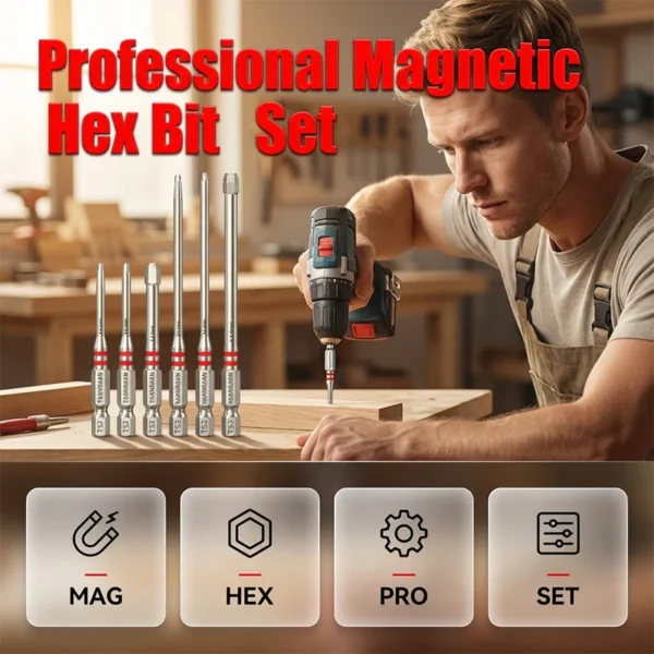 Heavy-Duty Pagoda Hex Bits Set