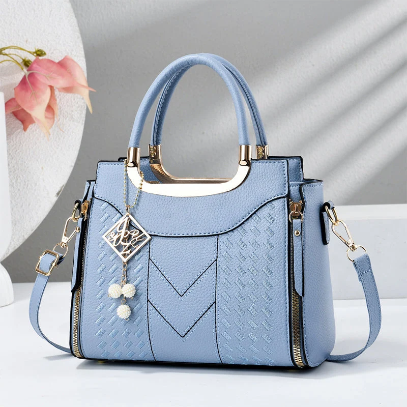👜 LIMITED-TIME 50% OFF! ✨ Women's Top-Handle Satchel – V-Stitched, Gold Hardware, Multi-Compartment 🌸 - Image 4