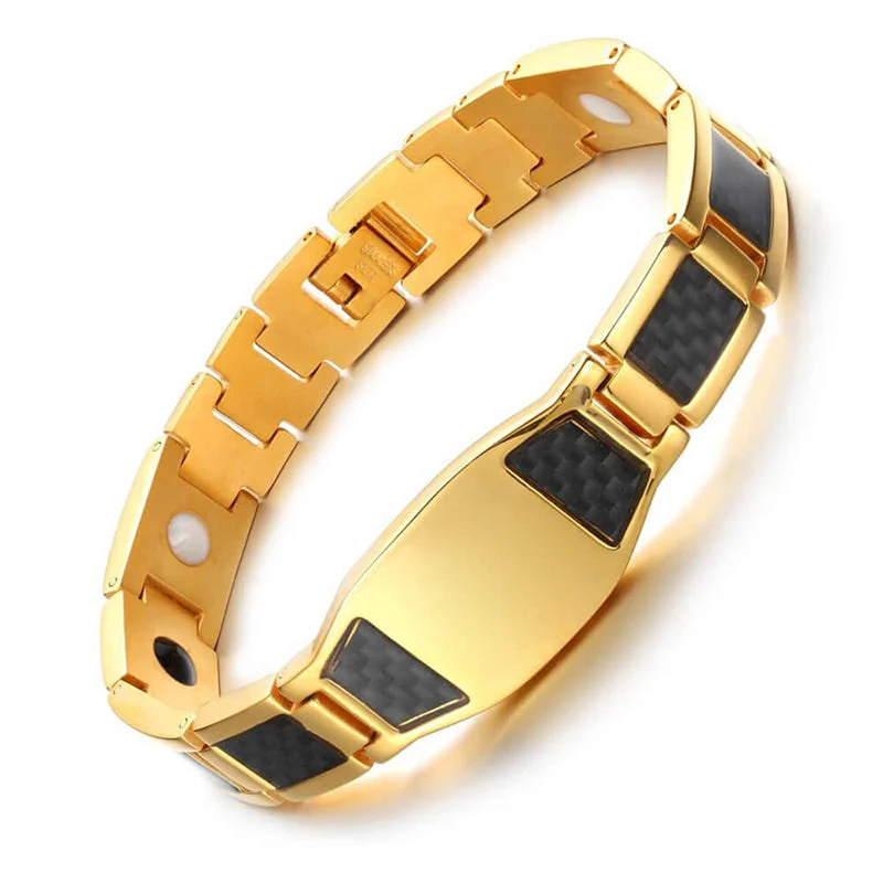 Men's Titanium Steel Magnetic Therapy Bracelet - Image 19