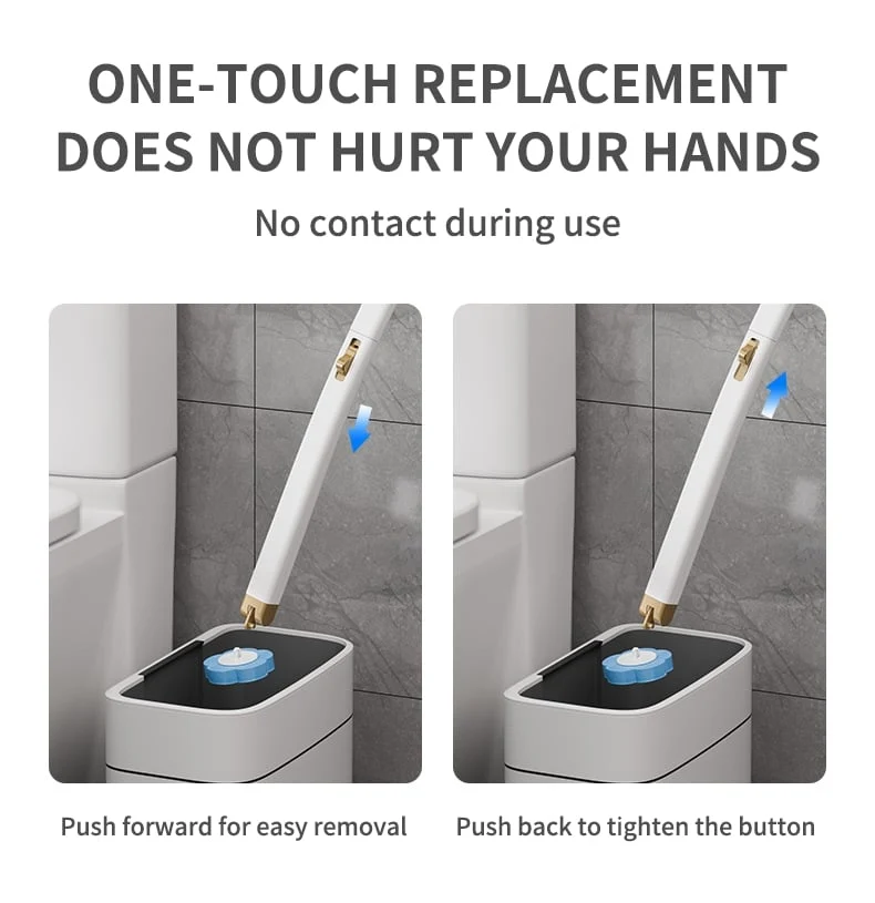 🔥NEW YEAR SALE £10.99!!⚡50K+ SOLD!🚽💦Disposable Replacement Wall-Mounted Innovative Toilet Brush Set✨ - Image 4