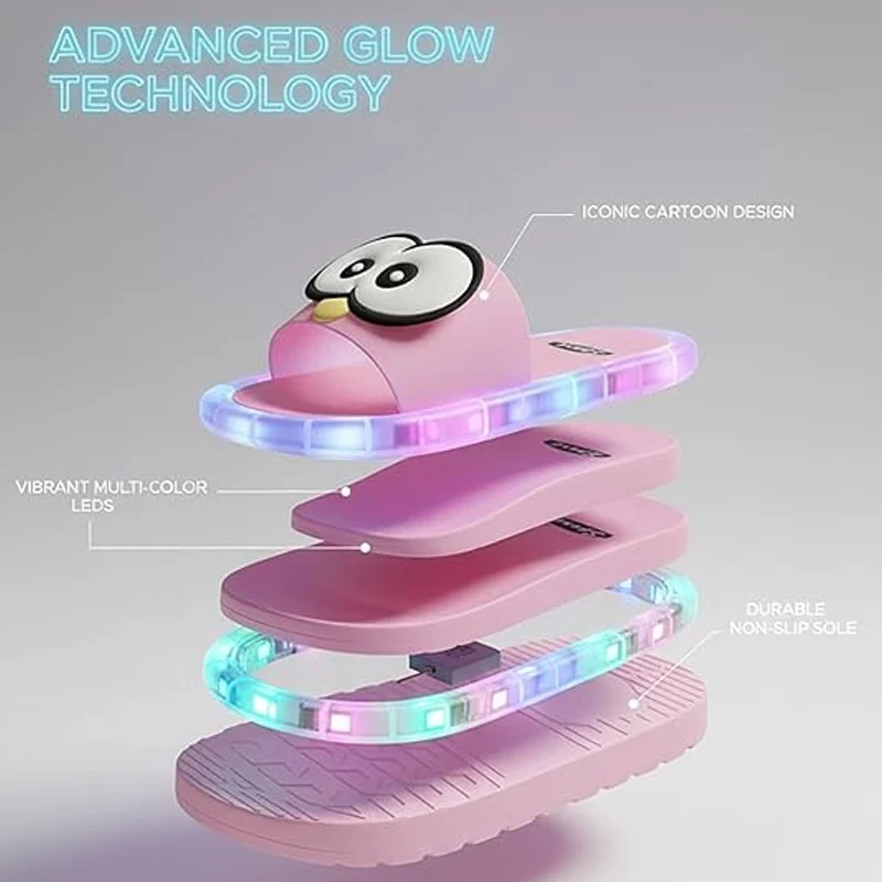 ๐ง 50% OFF NOW! ๐ก LED Cartoon Slippers โ Vibrant Light-Up Sole & Cute Penguin Design โ Flexible PVC & Easy Slip-On ๐ - Image 5