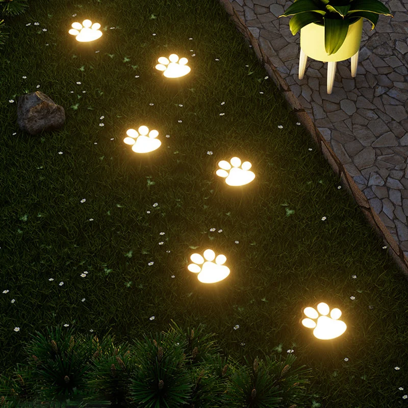 Solar Paw Print Garden Lights - Image 2