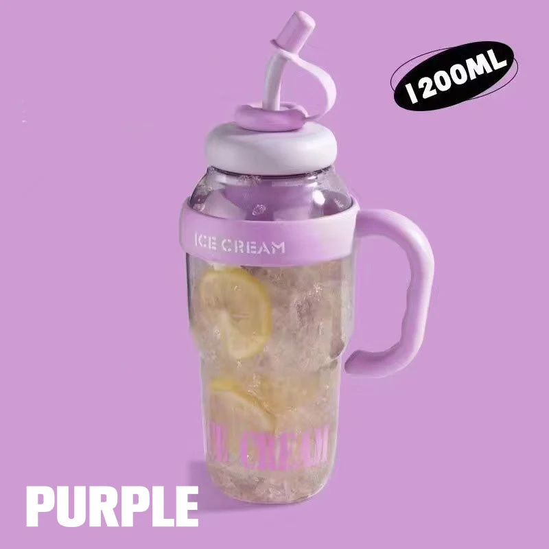 Stylish Large Capacity Sports Water Bottle with Straw - Image 6