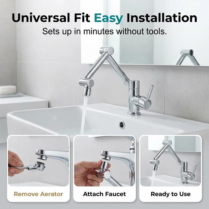 🥳2026 HOT SALE🥳💞50K+ SOLD!🚰✨ 50% OFF! 1080° Rotating Mechanical Arm Faucet – Wash hair in sink easily, no splash. Dual flow modes. Rust‑proof & modern. 🛡️💦 - Image 3