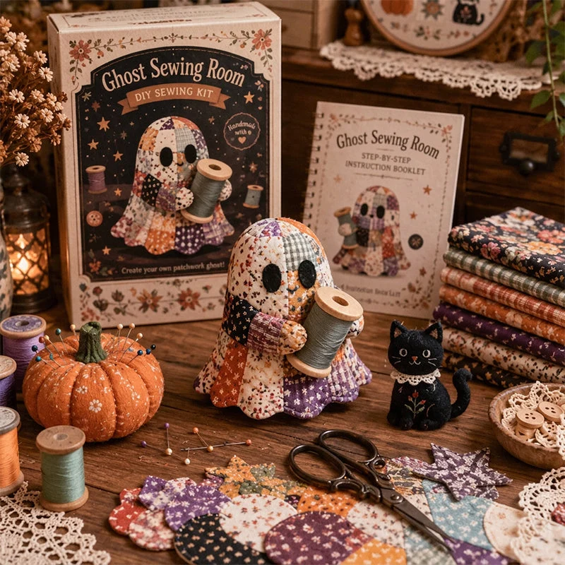 šLittle Ghost's Cozy Halloween DIY Patchwork Kit - Image 9